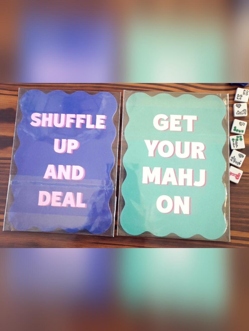 MAHJONG LOVERS SHUFFLE YOUR TILES WITH CUTE MIXERS HEAVY PVC SHUFFLERS